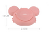 Silicone baby dish with suction cup