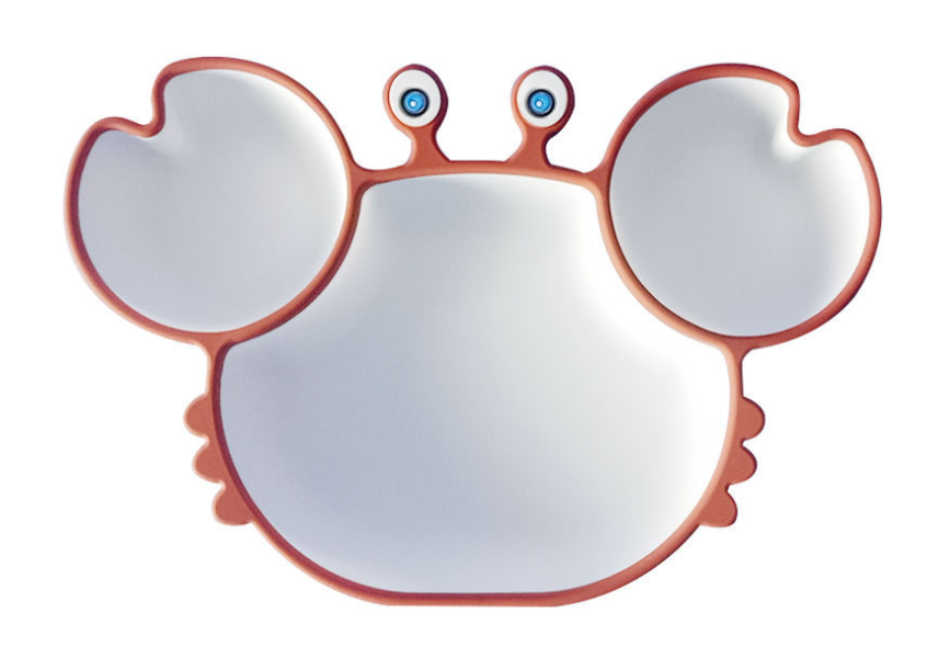 Silicone baby dish with suction cup