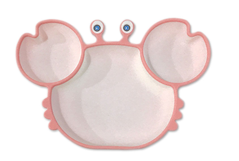 Silicone baby dish with suction cup